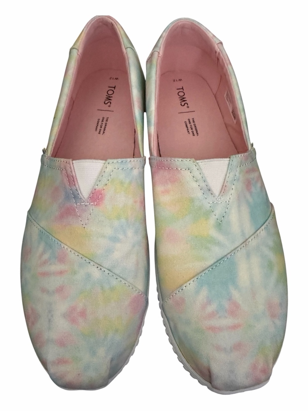 TOMS |Pastel Tie-Dye |Canvas Slip-On Flats |Women’s Size 12 |Comfort Shoes - Picture 7 of 8